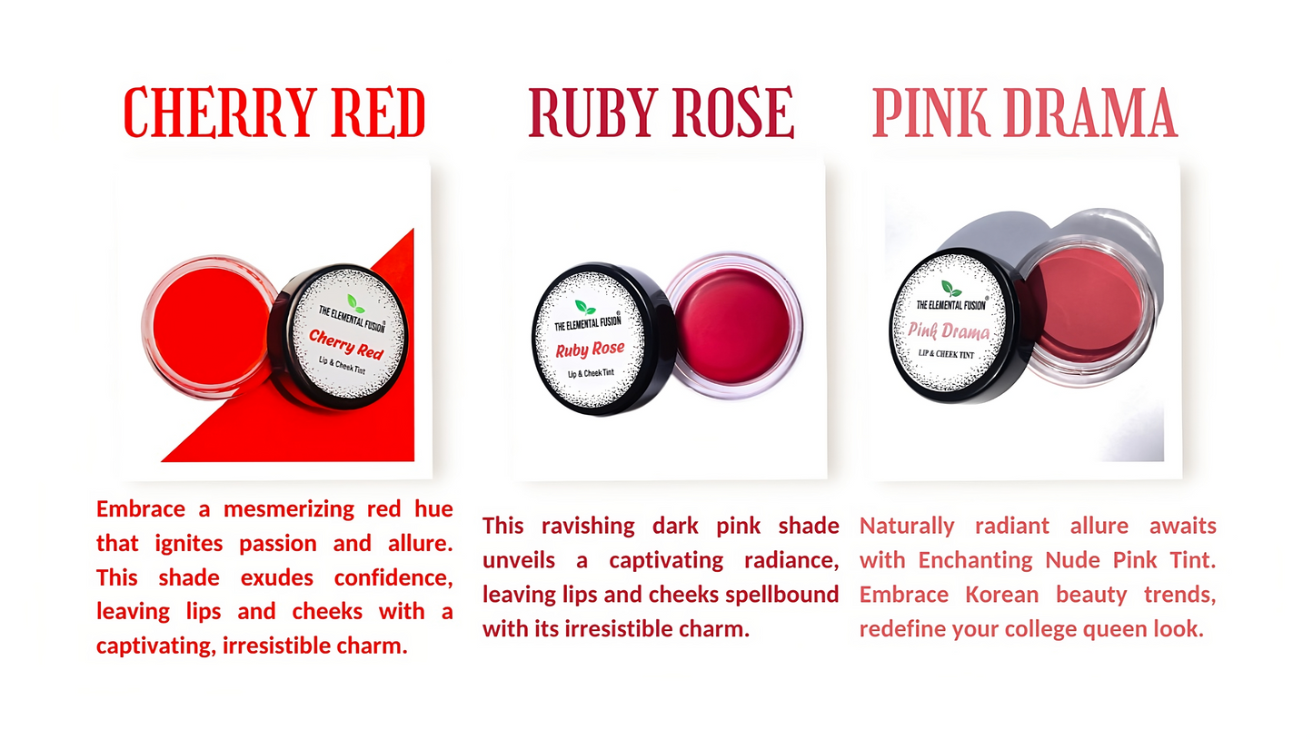 Radiant Blush Duo: 6 Shades of Versatile Lip & Cheek Tints